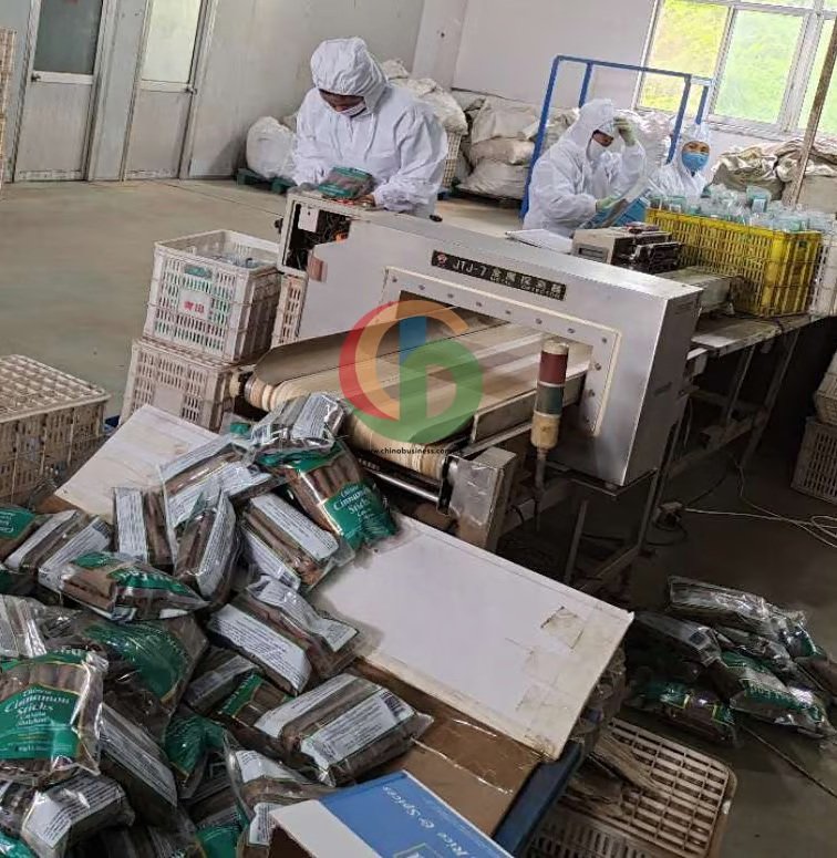 Metal detection — cassia processing