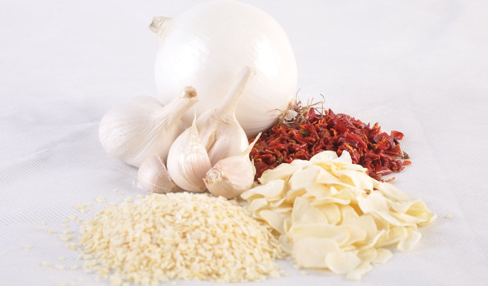 Dehydrated vegetables — garlic, onion, paprika