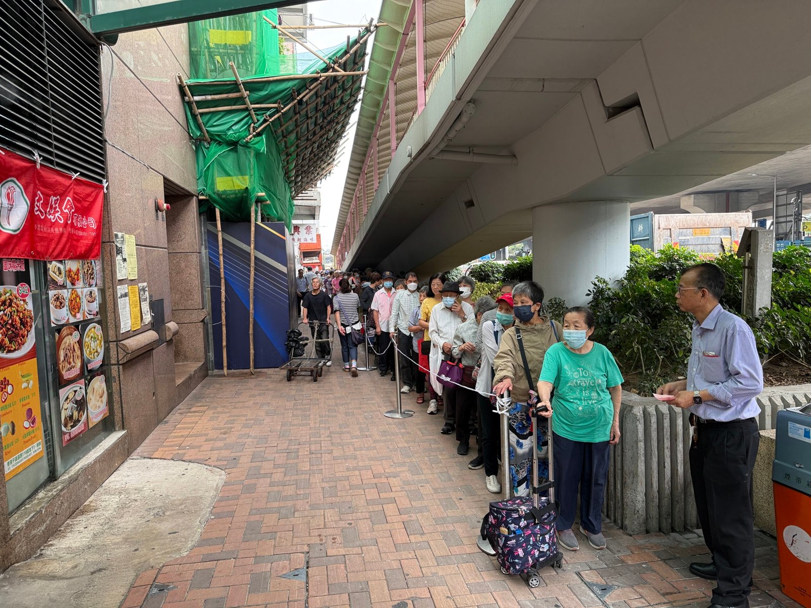 Monthly food distribution, Sai Ying Pun, Hong Kong